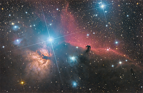 NGC2023 (Barnard33) Horsehead-Nebula und NGC2024 Flame-Nebula © 2022 by Tobias Wittmann · wittinobi
